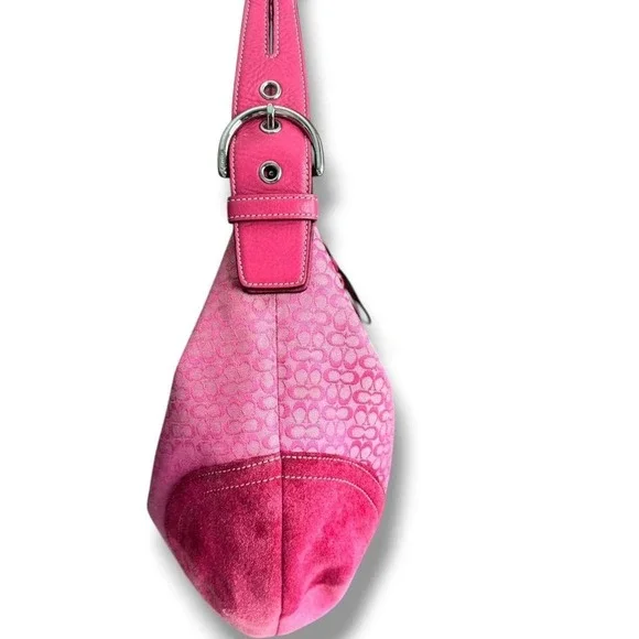 Coach Y2K 2004 Pink Mini C Signature Soho Hobo Shoulder Bag Barbiecore Preppy - Picture 5 of 8